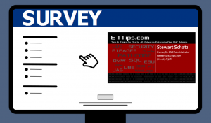 E1Tips.com Survey
